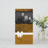 4x8秋の木の葉PHOTO Thanksgiving Card シーズンカード (スタンド正面)