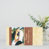 4x8秋の木の葉PHOTO Thanksgiving Card シーズンカード (スタンド正面)