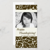 4x8秋の木の葉PHOTO Thanksgiving Card シーズンカード (正面/裏面)