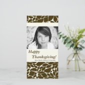 4x8秋の木の葉PHOTO Thanksgiving Card シーズンカード (スタンド正面)