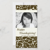 4x8秋の木の葉PHOTO Thanksgiving Card シーズンカード (正面)