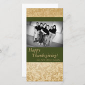 4x8秋の木の葉PHOTO Thanksgiving Card シーズンカード (正面/裏面)