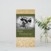 4x8秋の木の葉PHOTO Thanksgiving Card シーズンカード (スタンド正面)