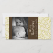 4x8秋の木の葉PHOTO Thanksgiving Card シーズンカード (正面)