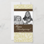 4x8秋の木の葉PHOTO Thanksgiving Card シーズンカード (正面)