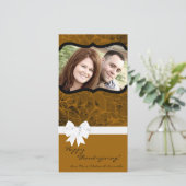 4x8秋の木の葉PHOTO Thanksgiving Card シーズンカード (スタンド正面)