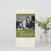 4x8秋の木の葉PHOTO Thanksgiving Card シーズンカード (スタンド正面)