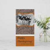 4x8秋の木の葉PHOTO Thanksgiving Card シーズンカード (スタンド正面)