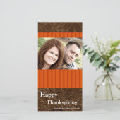 4x8秋の木の葉PHOTO Thanksgiving Card シーズンカード (スタンド正面)