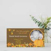 4x8秋カボチャ離れの写真生誕発表 案内状 (スタンド正面)