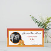 4x8秋秋かぼちゃ写真誕生発表 案内状 (スタンド正面)