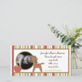 4x8 赤い納屋の農場 誕生発表 案内状 (スタンド正面)