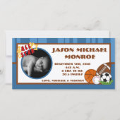 4x8 All Star Blue Photo Birth発表 案内状 (正面)