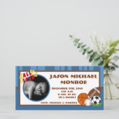 4x8 All Star Blue Photo Birth発表 案内状 (スタンド正面)