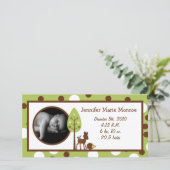 4x8 Woodland Friends誕生のお知らせ 案内状 (スタンド正面)