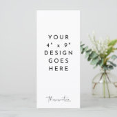 4x9"プログラムメニューテンプレート (スタンド正面)