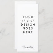 4x9"プログラムメニューテンプレート (正面/裏面)