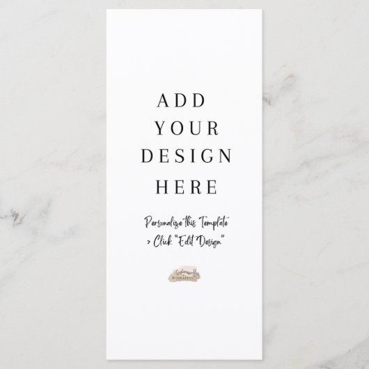 4x9"メニューまたはプログラムのカスタムデザイン印刷 メニュー (正面)