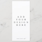 4x9"メニューまたはプログラムカスタムデザイン印刷 メニュー (正面)