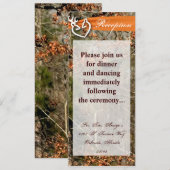 4x9 受付カード 鹿のカップル 牝鹿 オス鹿 カモ 招待状 (正面/裏面)