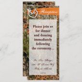 4x9 受付カード 鹿のカップル 牝 鹿 カモフラージュ 招待状 (正面/裏面)