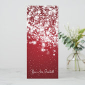 4x9.25エレガントウェディングウェきらめくーブレッド 招待状 (スタンド正面)