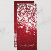 4x9.25エレガントウェディングウェきらめくーブレッド 招待状 (正面/裏面)