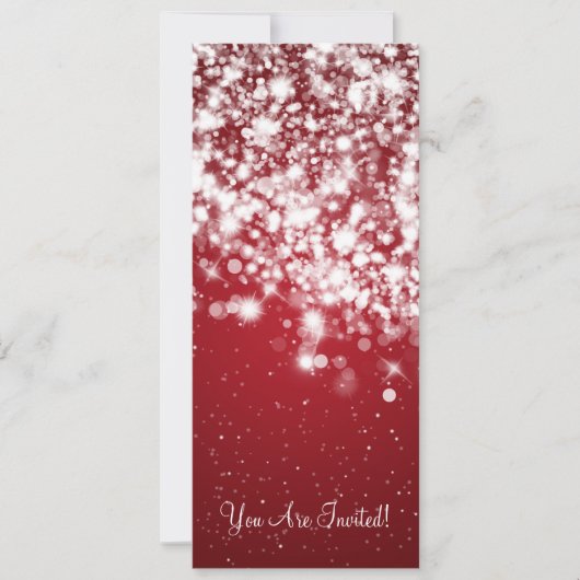 4x9.25エレガントウェディングウェきらめくーブレッド 招待状 (正面)