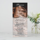 4x9.25プログラムカードカウボーイブーツバーンウッド素朴 招待状 (スタンド正面)