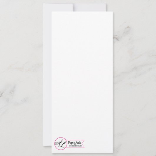 4x9.25プログラムカードカウボーイブーツバーンウッド素朴 招待状 (裏面)