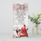 4x9.25プログラムカードカントリーウッド鍵からハート  招待状 (スタンド正面)