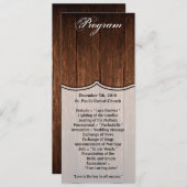 4x9.25プログラムカードバーンウッドカントリ素朴ー 招待状 (正面/裏面)