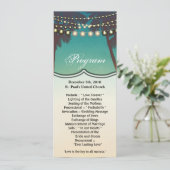 4x9.25プログラムカードビーチサンセットパームツリーストリン 招待状 (スタンド正面)