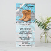 4x9.25プログラムカードブルーウッドバーンドアブーツ 招待状 (スタンド正面)