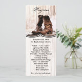 4x9.25プログラムカードブートカントリーウェスタン素朴 招待状 (スタンド正面)