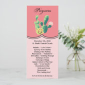 4x9.25プログラムカードボヘミアのサボテンの多肉果De 招待状 (スタンド正面)