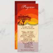 4x9.25プログラムカードAfrican Safari Girfe Sun 招待状 (正面/裏面)