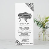 4x9.25プログラムカードBoho Buffalo Tribal Pattern B 招待状 (スタンド正面)