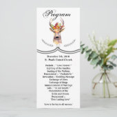 4x9.25プログラムカードBoho Deer Buckヘッドブラウニング 招待状 (スタンド正面)