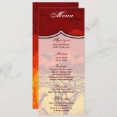 4x9.25メニューカードアフリカンサファリキリンSun 招待状 (正面/裏面)