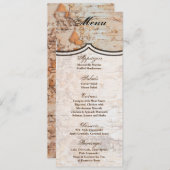 4x9.25メニューカードカントリーバーンドウッドレーストリムエッジ 招待状 (正面/裏面)