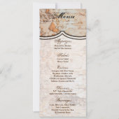 4x9.25メニューカードカントリーバーンドウッドレーストリムエッジ 招待状 (正面)