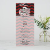 4x9.25メニューカードスカルバラゴシックChevron red bl 招待状 (スタンド正面)