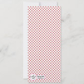 4x9.25メニューカードトナカイのクリスマスクリスマスポルカド 招待状 (裏面)