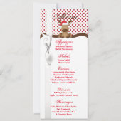 4x9.25メニューカードトナカイのクリスマスクリスマスポルカド 招待状 (正面)