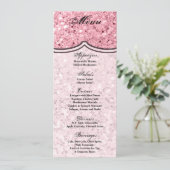 4x9.25メニューカードバラ金ゴールドグリッター 招待状 (スタンド正面)