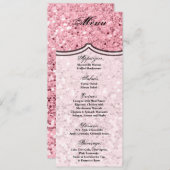 4x9.25メニューカードバラ金ゴールドグリッター 招待状 (正面/裏面)