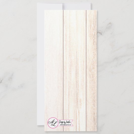 4x9.25メニューカードブーツカントリー素朴ウェスタンWea 招待状 (裏面)