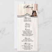 4x9.25メニューカードブーツカントリー素朴ウェスタンWea 招待状 (正面)