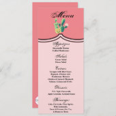 4x9.25メニューカードボヘミアンサボテン多肉果デザート 招待状 (正面/裏面)